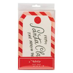 Packaging of 8 treat bags with 'From Santa Claus'