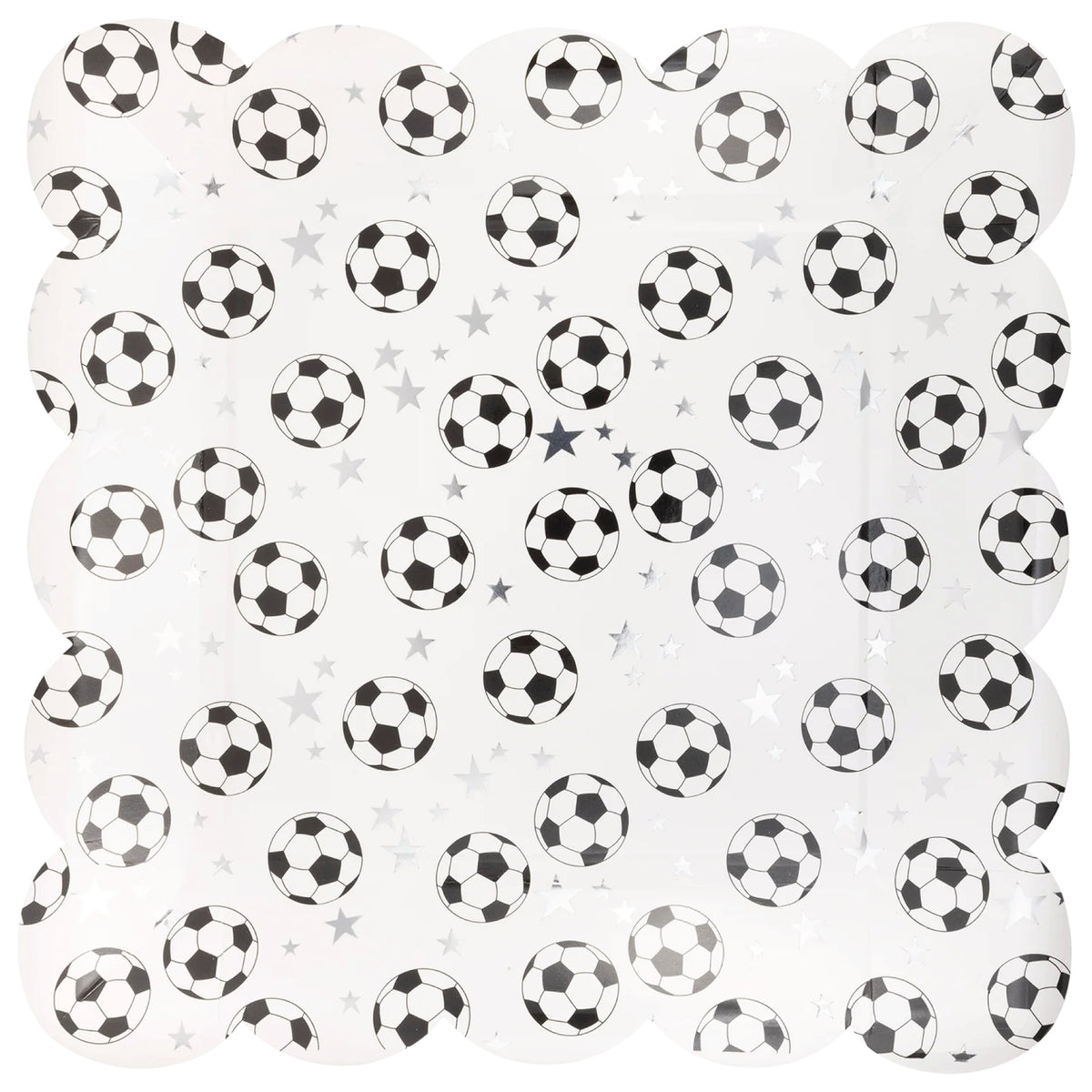 Scattered Soccer Balls Lunch Plates 8ct | The Party Darling