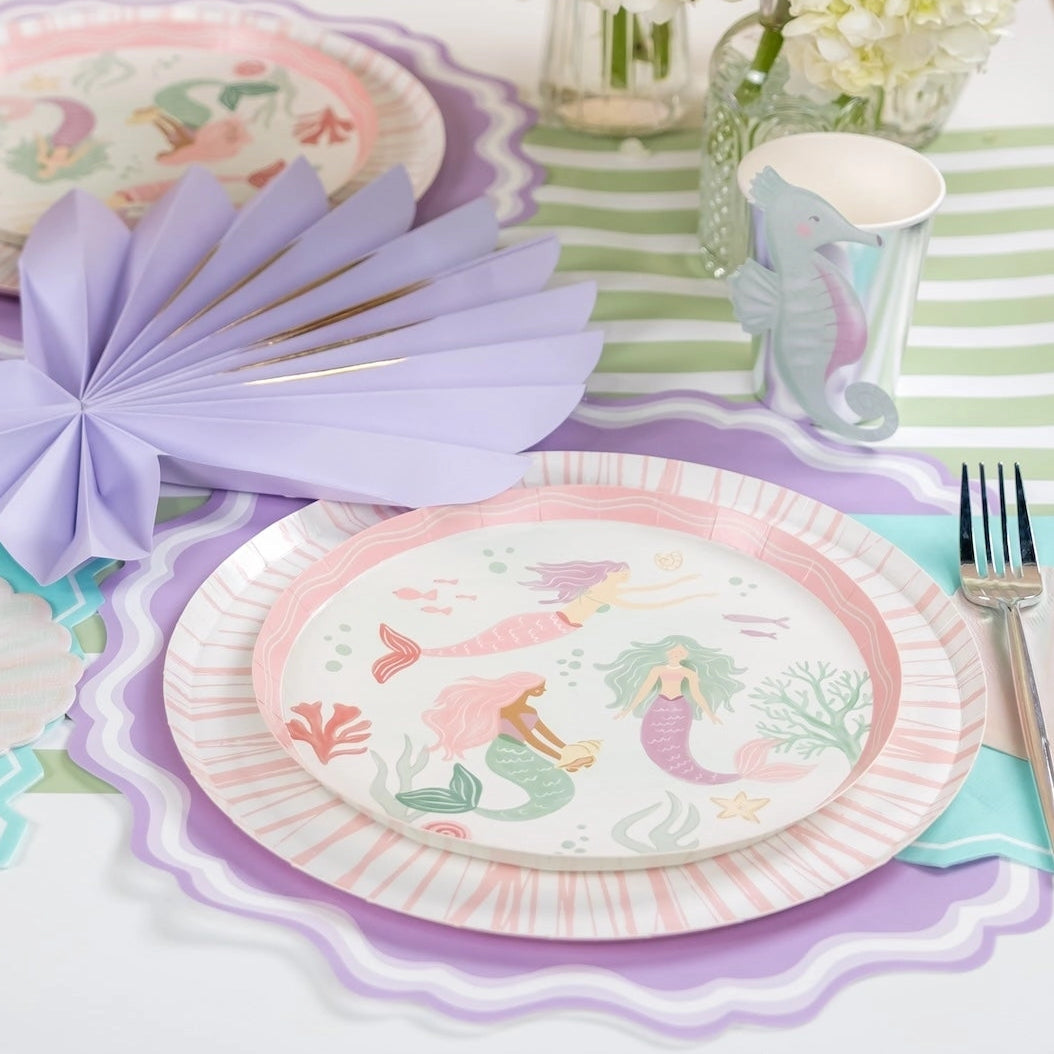 Mermaid Dessert Plates 8ct