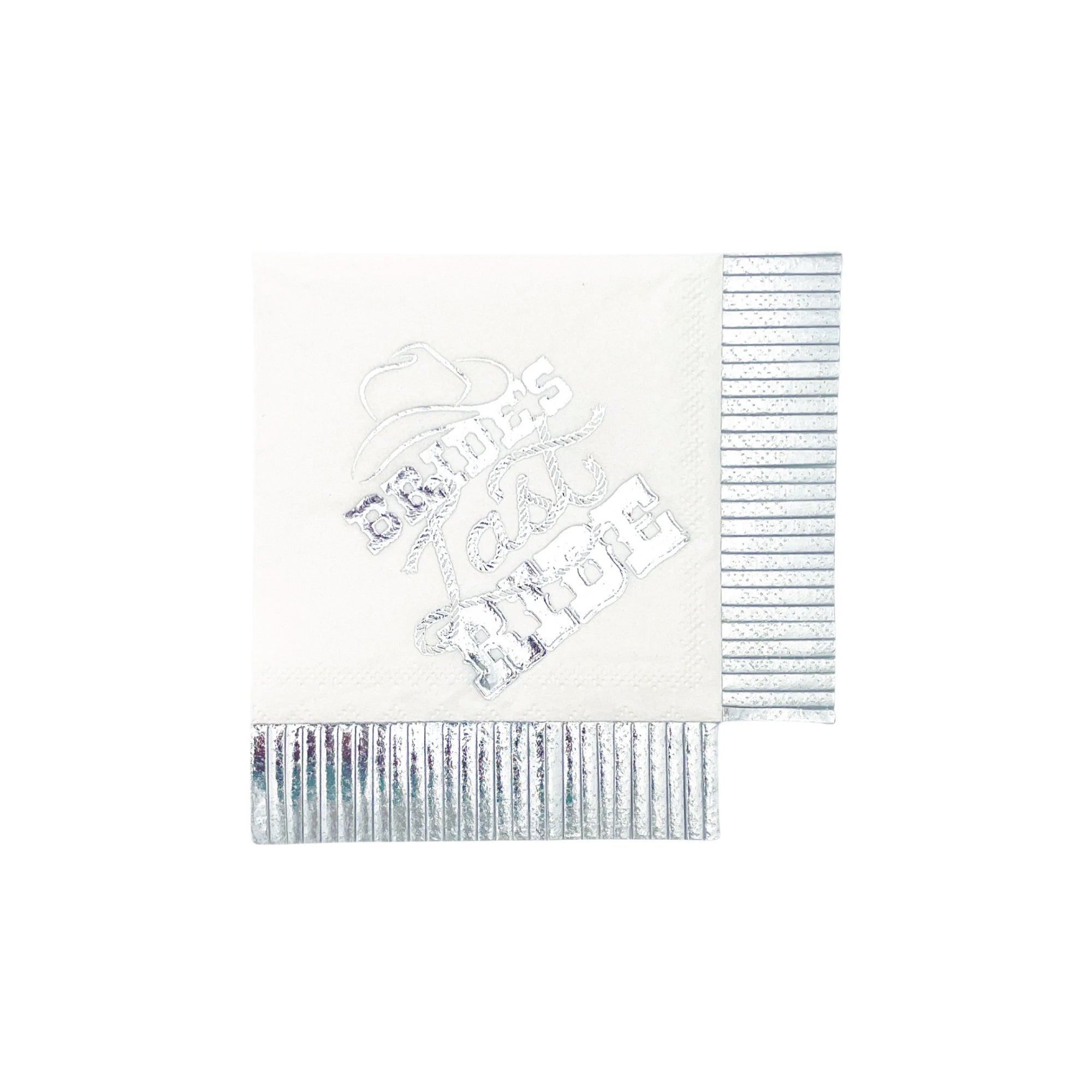 Silver Bride's Last Ride Dessert Napkins 20ct | The Party Darling