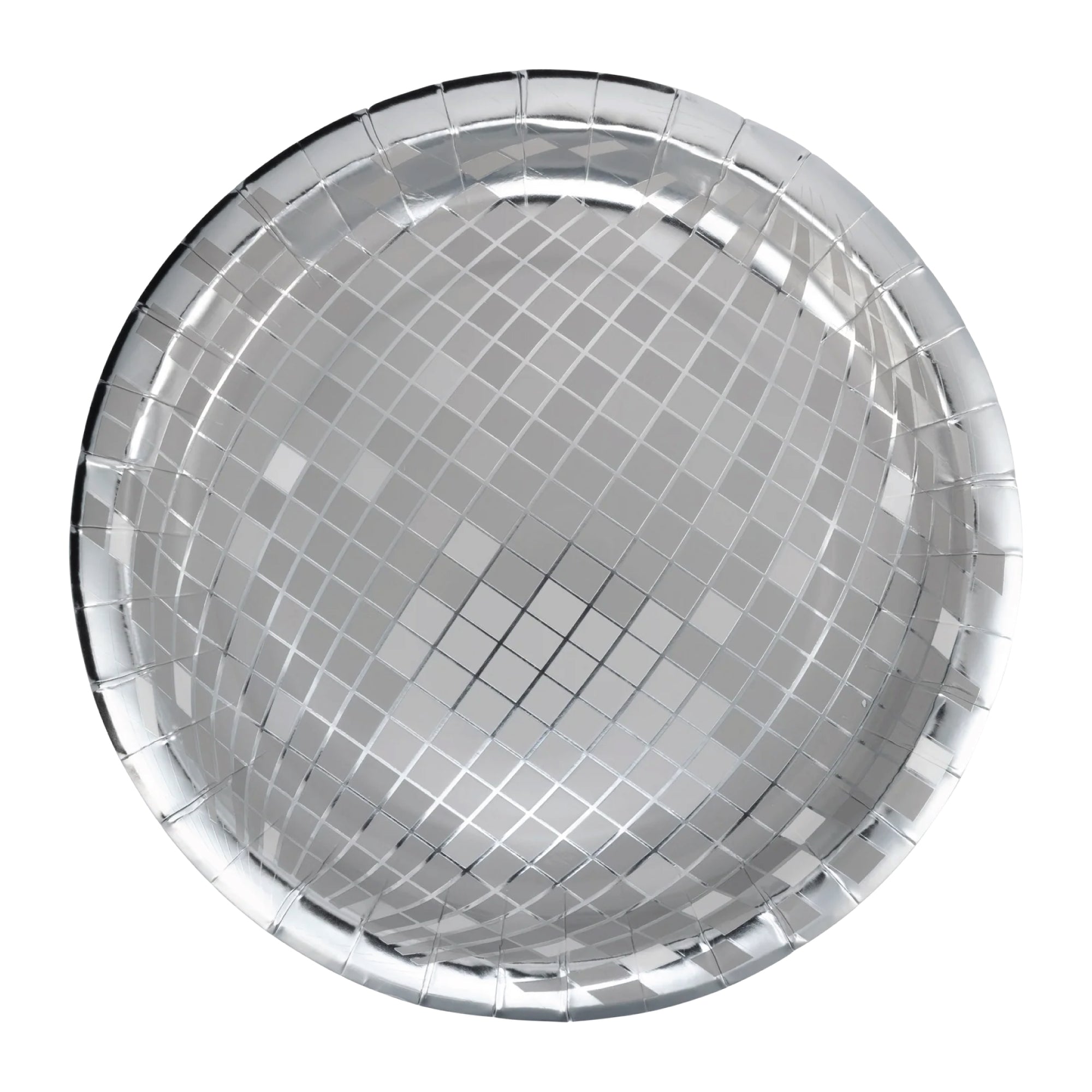 Silver Disco Ball Lunch Plates 8ct | The Party Darling