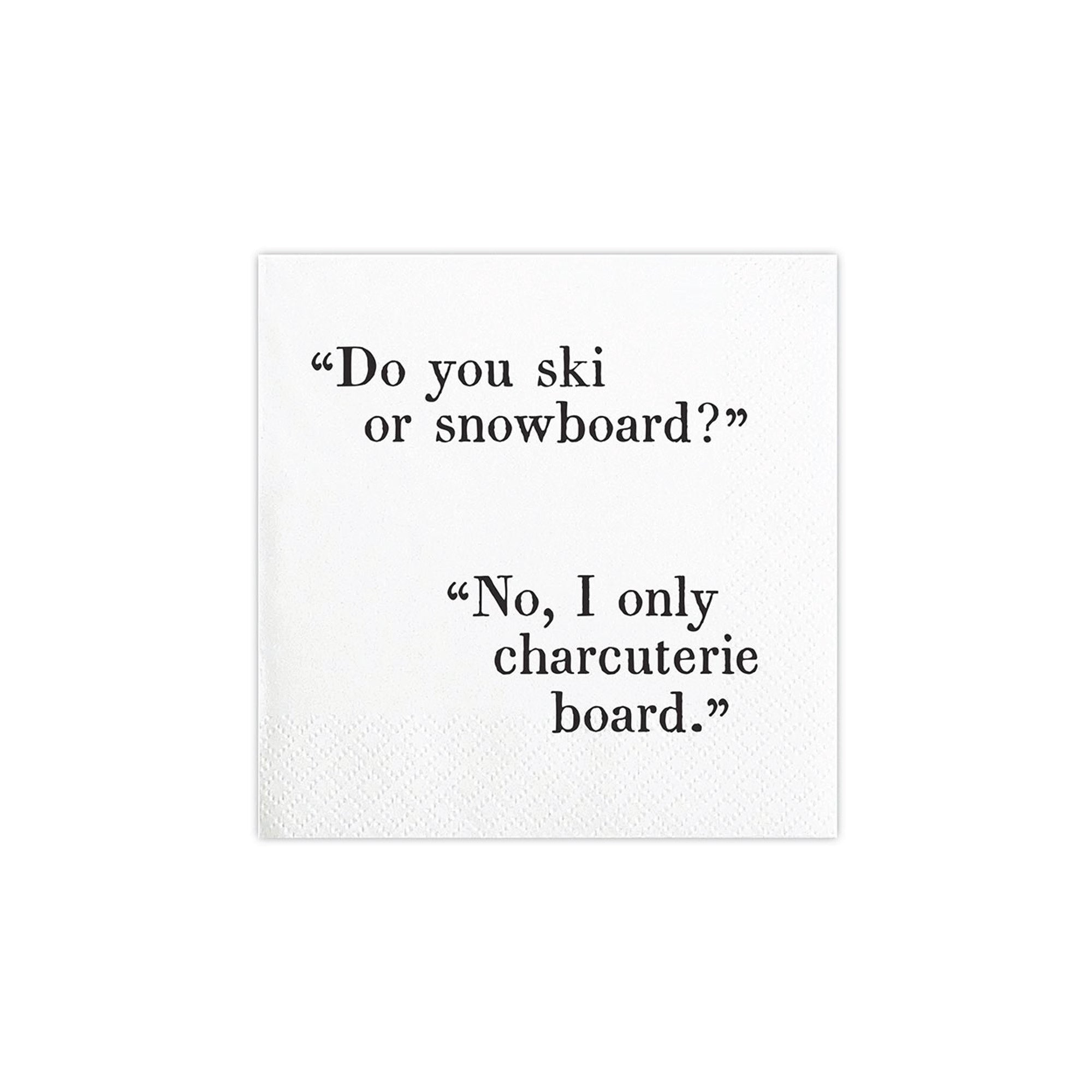 Do You Ski? Charcuterie Dessert Napkins 20ct | The Party Darling