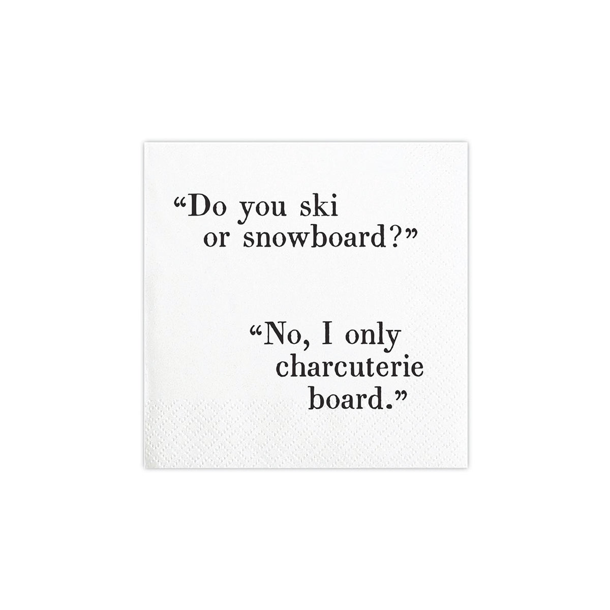 Do You Ski? Charcuterie Dessert Napkins 20ct | The Party Darling