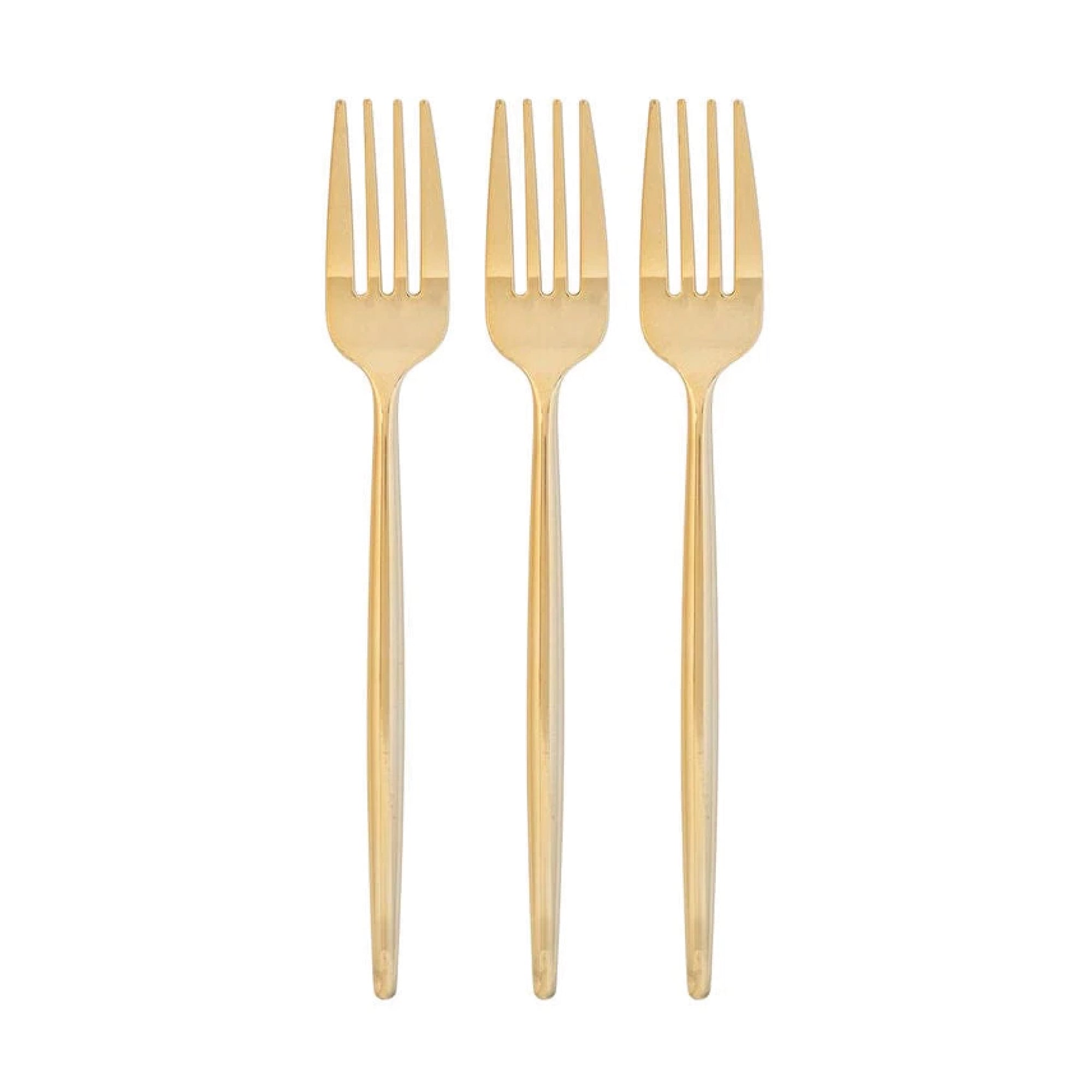 Modern Gold Plastic Forks 20ct | The Party Darling