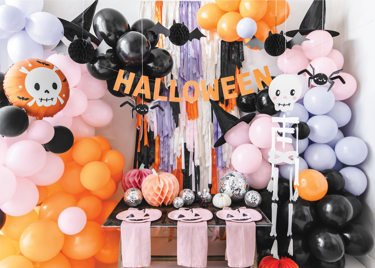 Pink Halloween Pumpkin Plates 6ct | The Party Darling