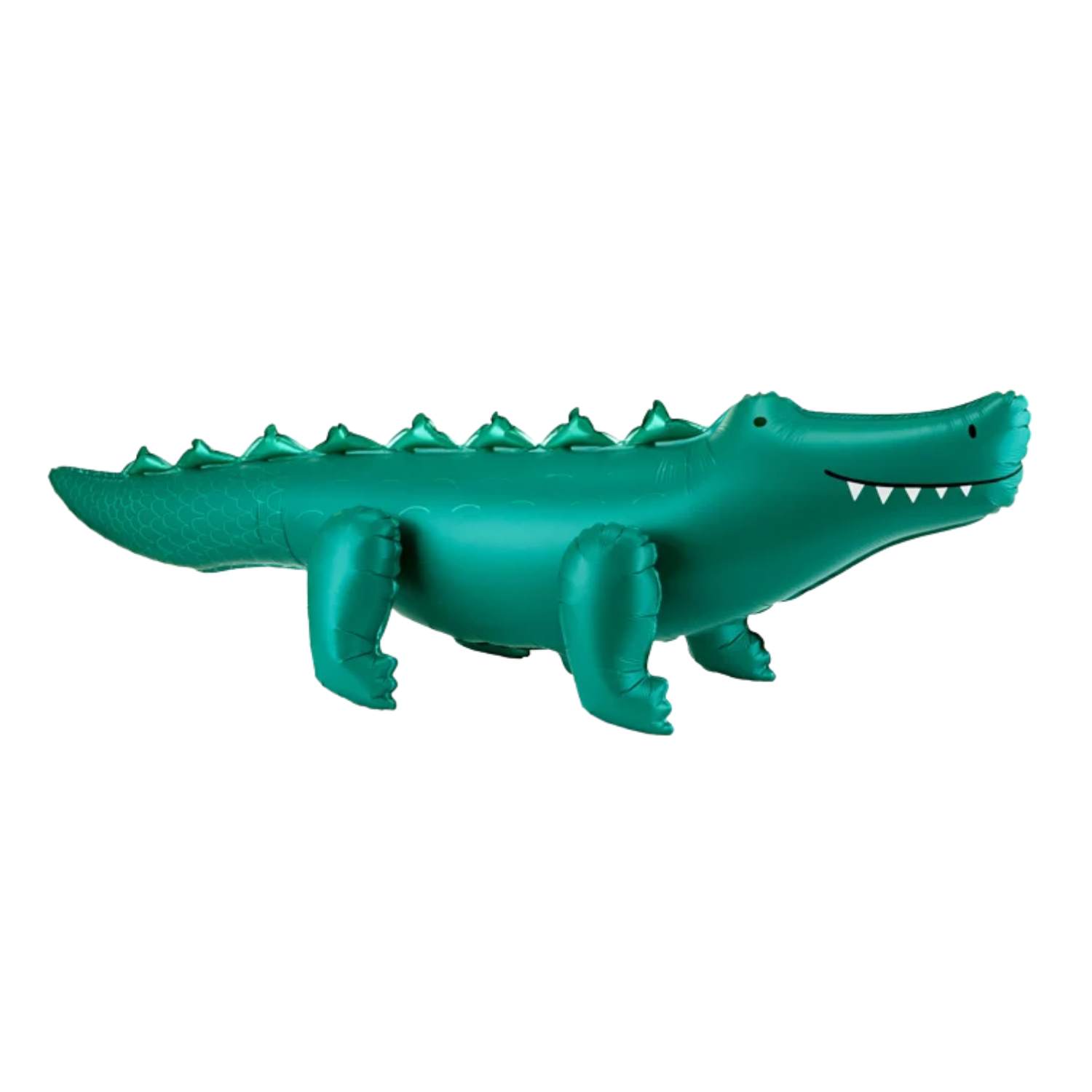 Standing green crocodile foil balloon