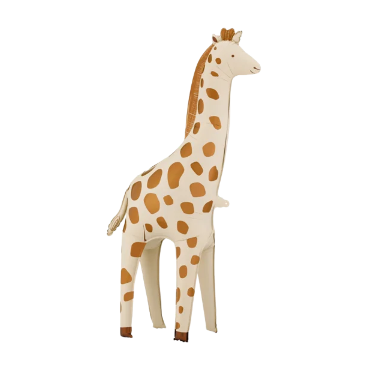 Standing giraffe foil balloon with tan spots