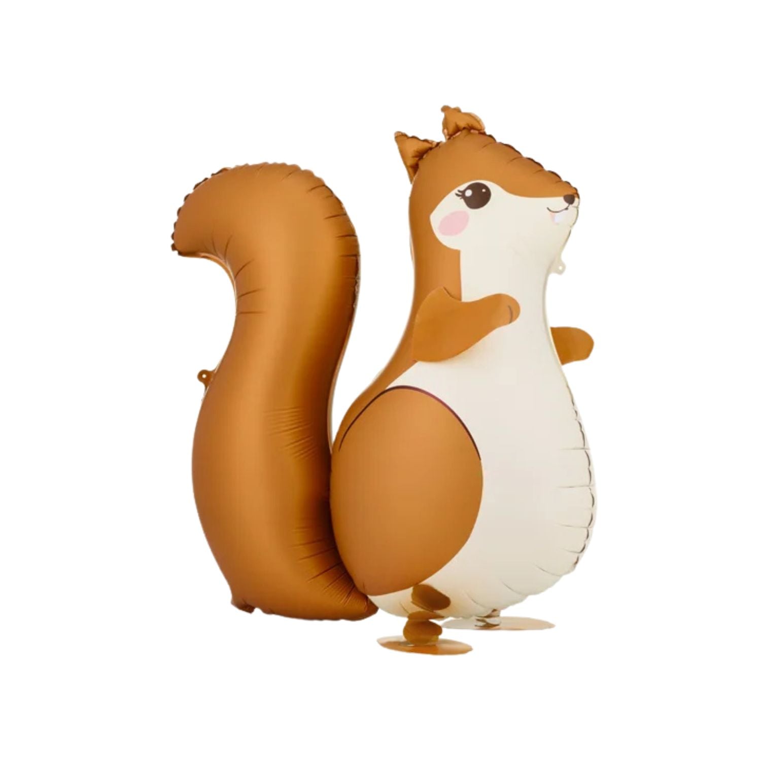 Standing squirrel foil balloon with fluffy tail