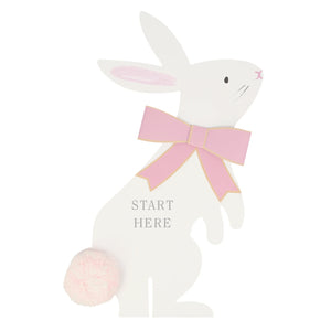 Start Here Easter Bunny Sign