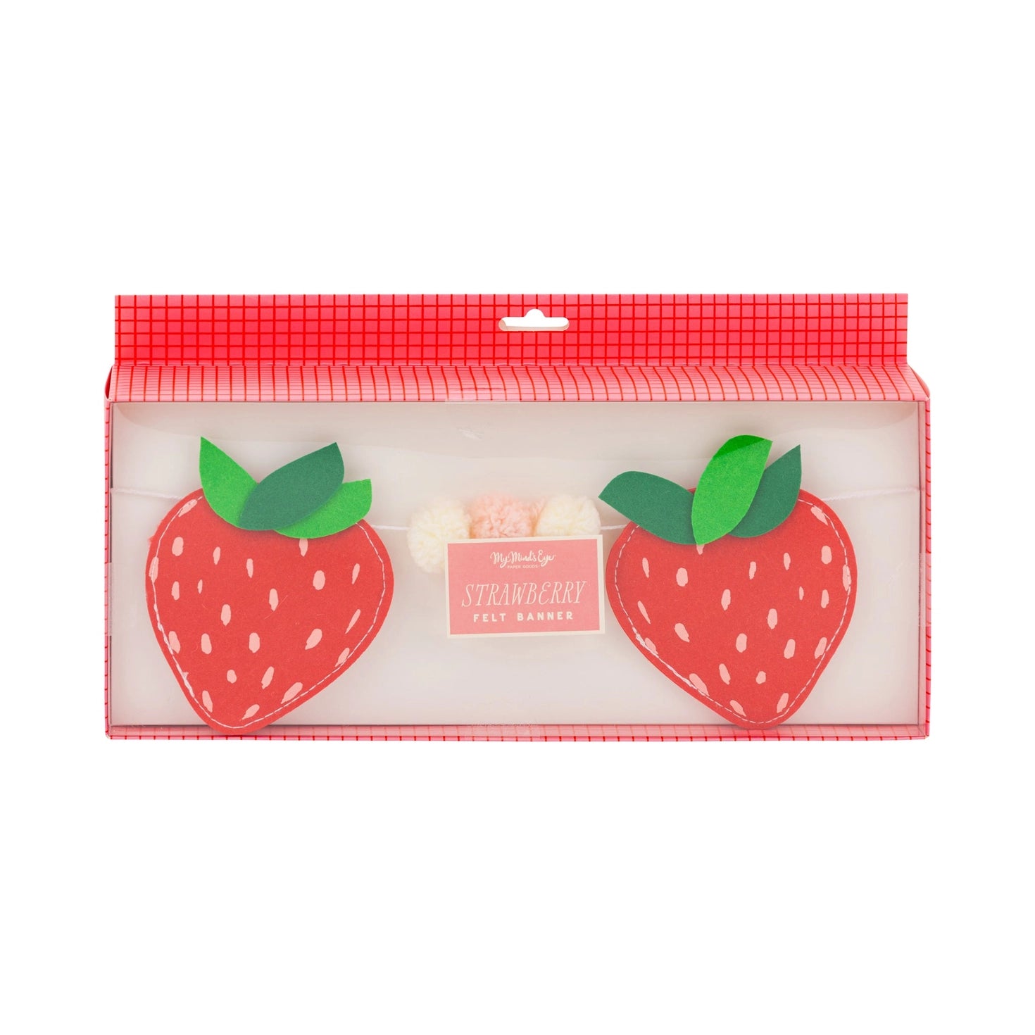 Strawberry party banner for summer celebrations