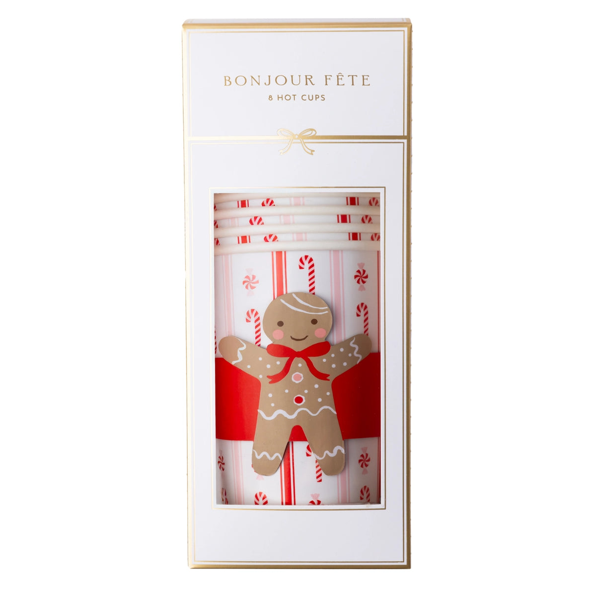 Sweet Gingerbread Coffee Cups & Lids 8ct Packaged