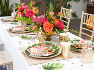 Tropical Floral Lunch Plates 8ct | The Party Darling