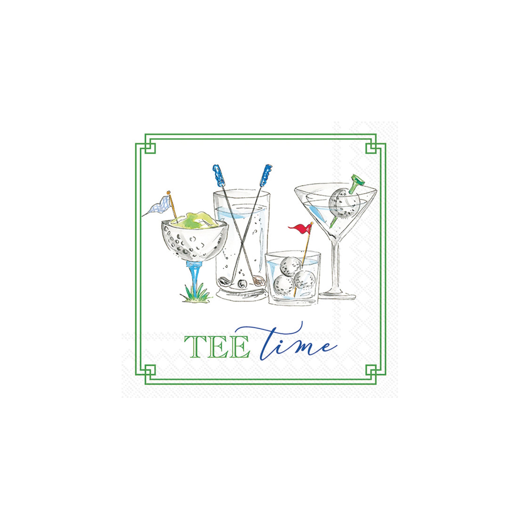 Tee Time Golf Dessert Napkins 20ct | The Party Darling
