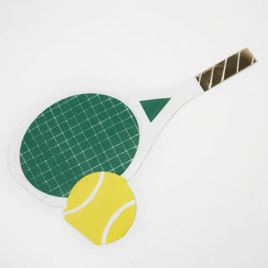 tennis racket napkin closeup
