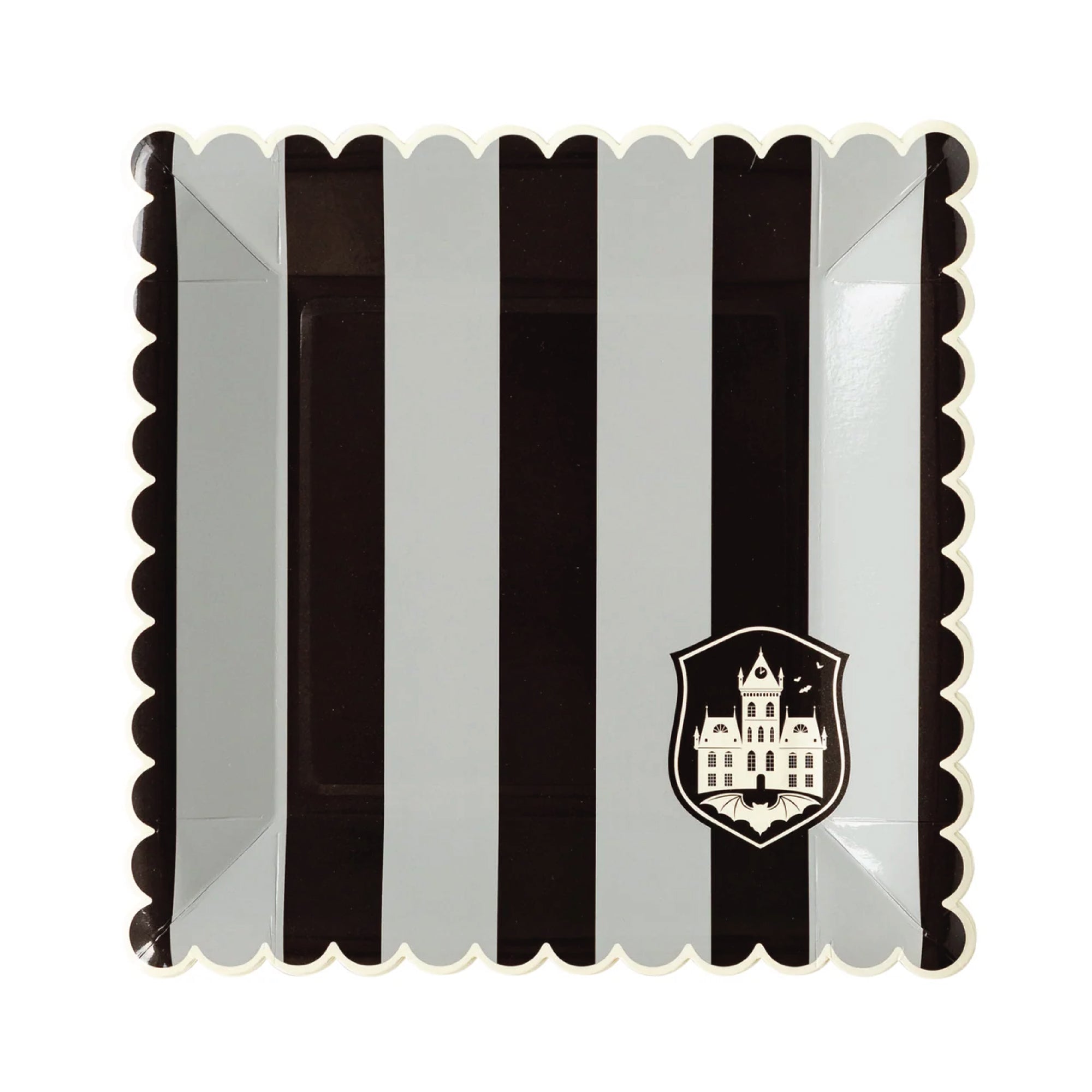 Academy Emblem Striped Square Dessert Plates 8ct | The Party Darling