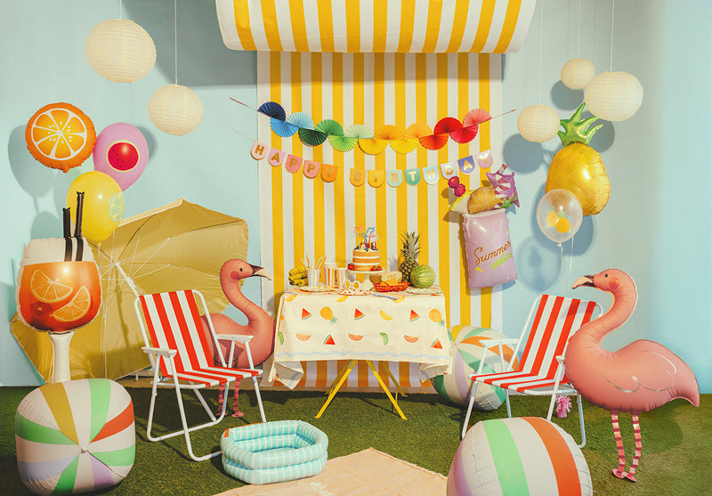 tropical party decorations