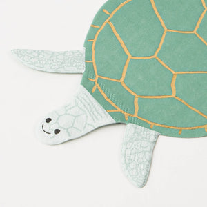 sea turtle lunch napkins with cute face