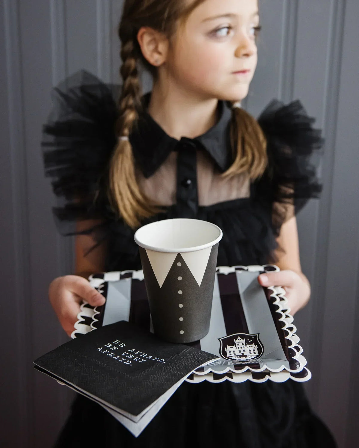 Black & Cream  Checkered Square Lunch Plates 8ct | The Party Darling