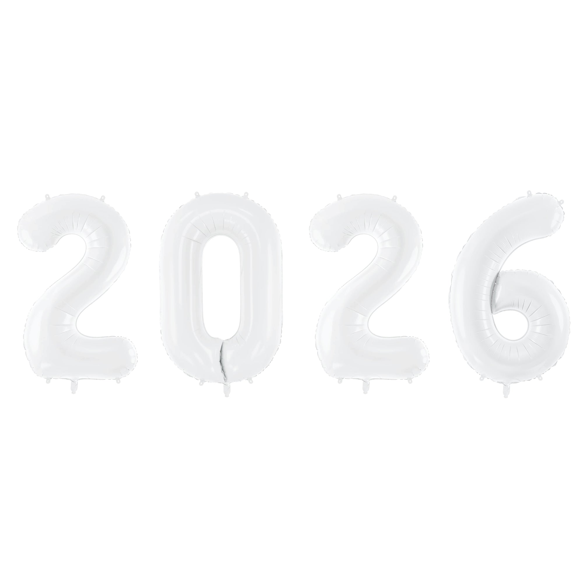 White 2026 Number Balloon Year 34" | The Party Darling