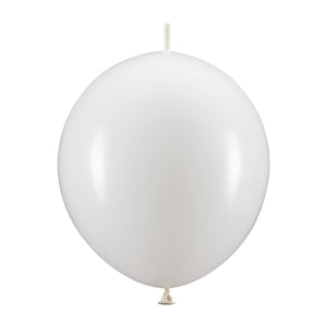 White Linking Latex  Balloons 20ct | The Party Darling