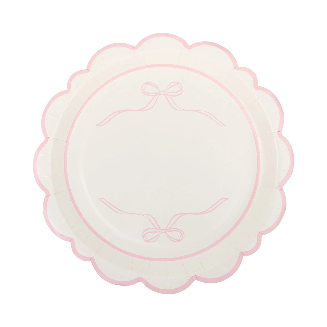 Feminine pink lunch plates set