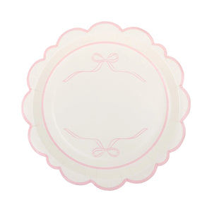 Feminine pink lunch plates set