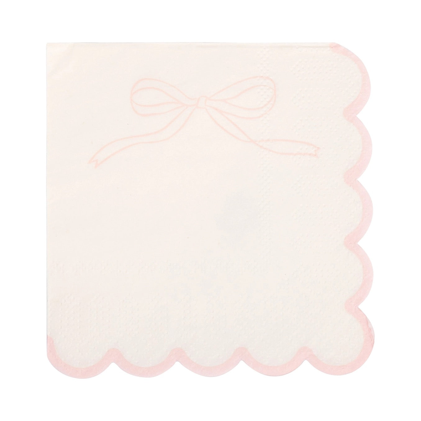 Small pink bow drink napkins