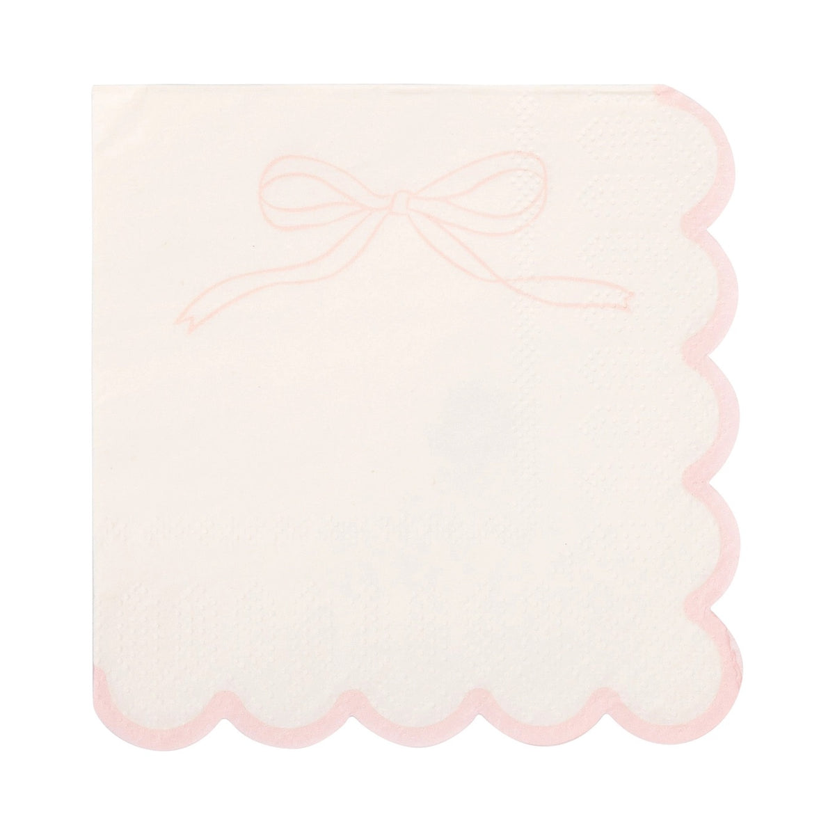 Small pink bow drink napkins