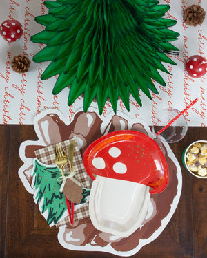 Woodland Mushroom Christmas Place Setting