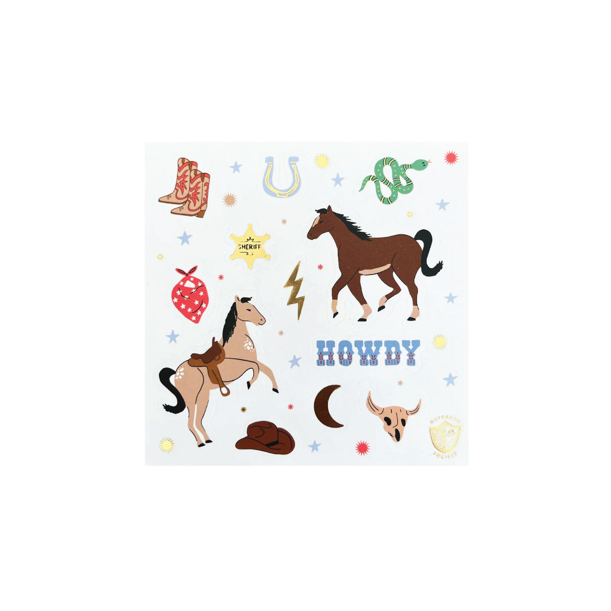 Yeehaw Western Sticker Sheets 4ct | The Party Darling