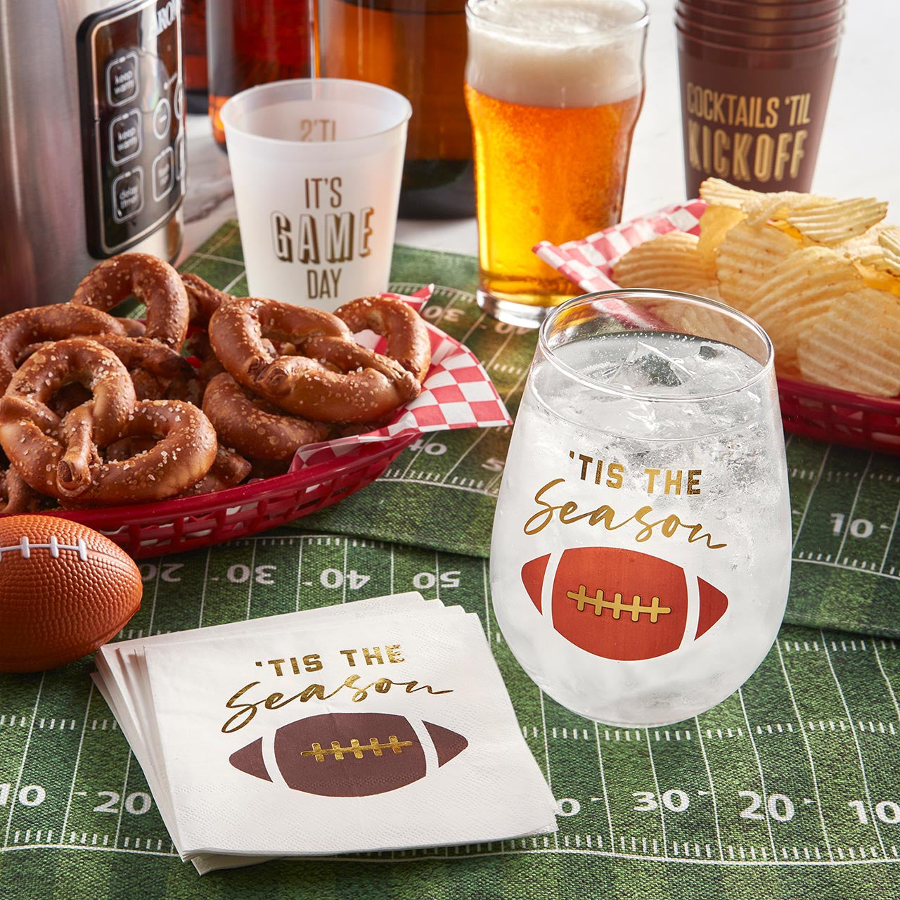 'Tis the Season Football Dessert Napkins 20ct | The Party Darling