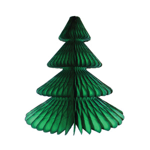 Dark Green Christmas Tree Honeycomb Paper Centerpiece 12in | The Party Darling
