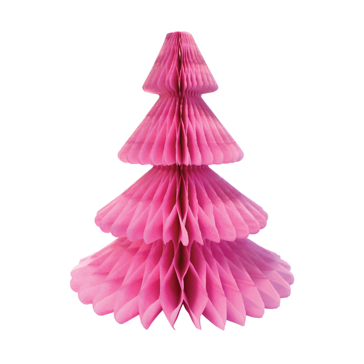 Dusty Rose Christmas Tree Honeycomb Paper Centerpiece 12in | The Party Darling
