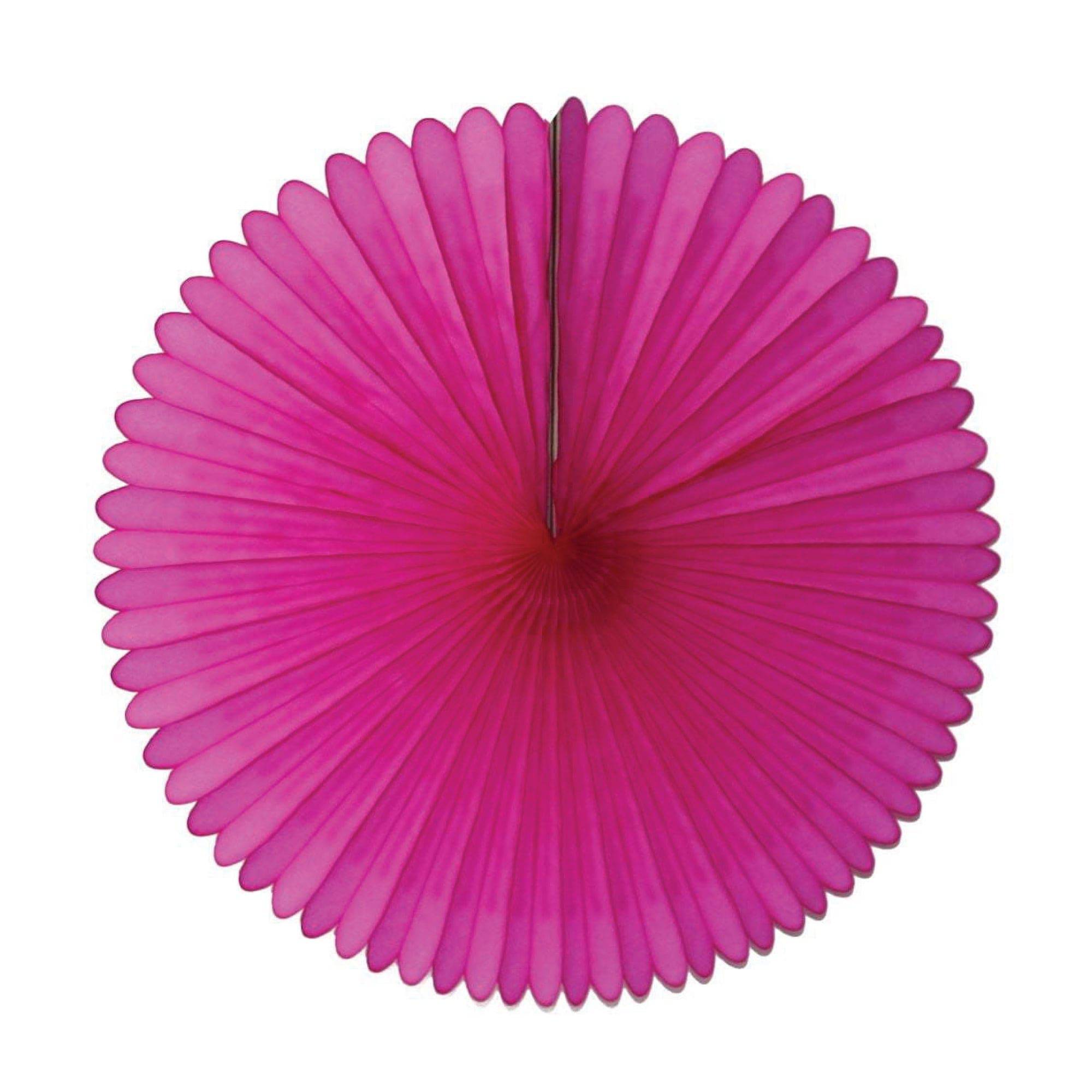 Cerise Tissue Paper Fan 13in | The Party Darling