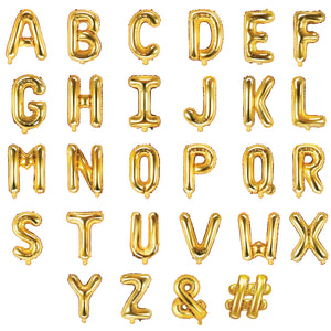 Air-Filled Gold Letter Balloons 13in | The Party Darling