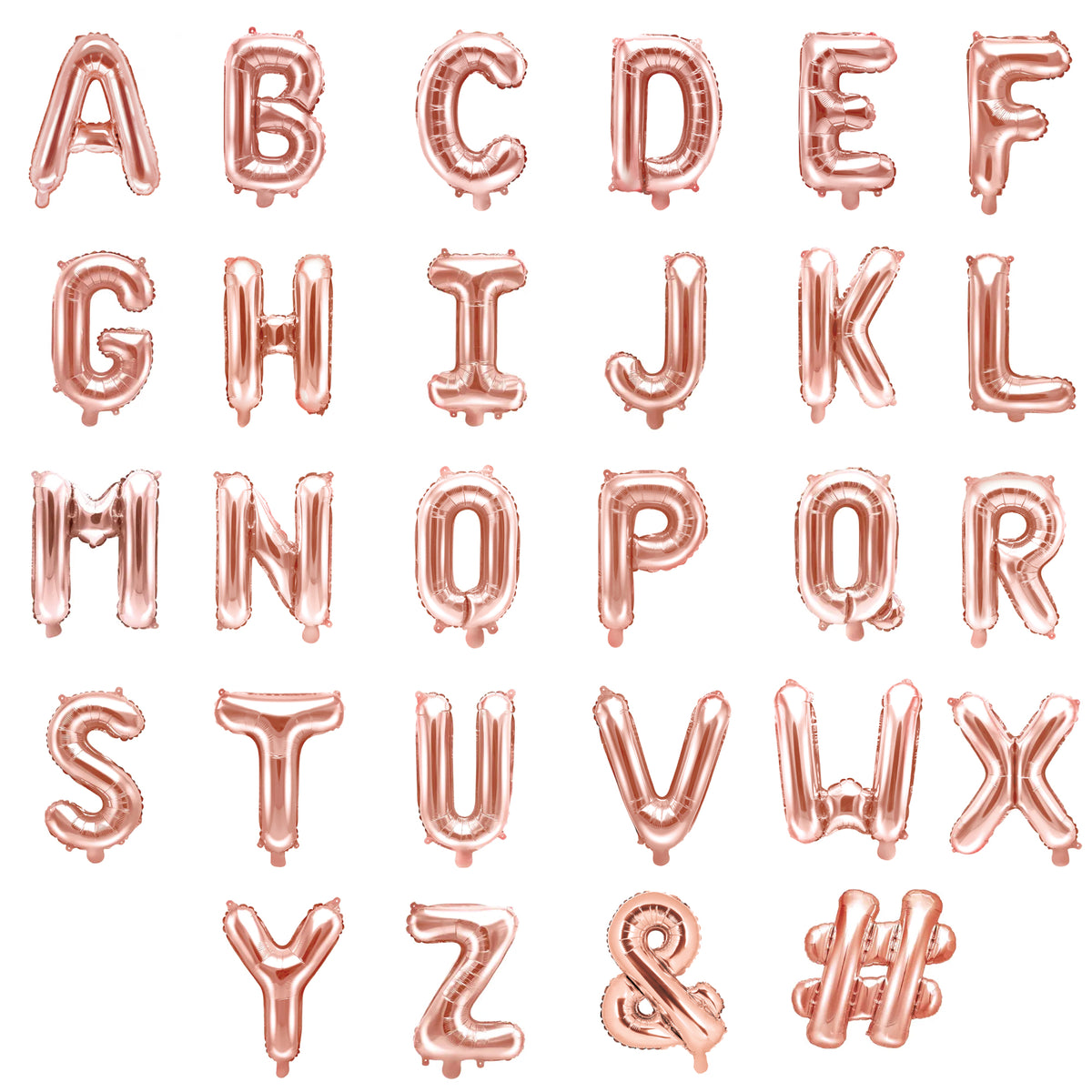 Air-Filled Rose Gold Letter Balloons 13in | The Party Darling