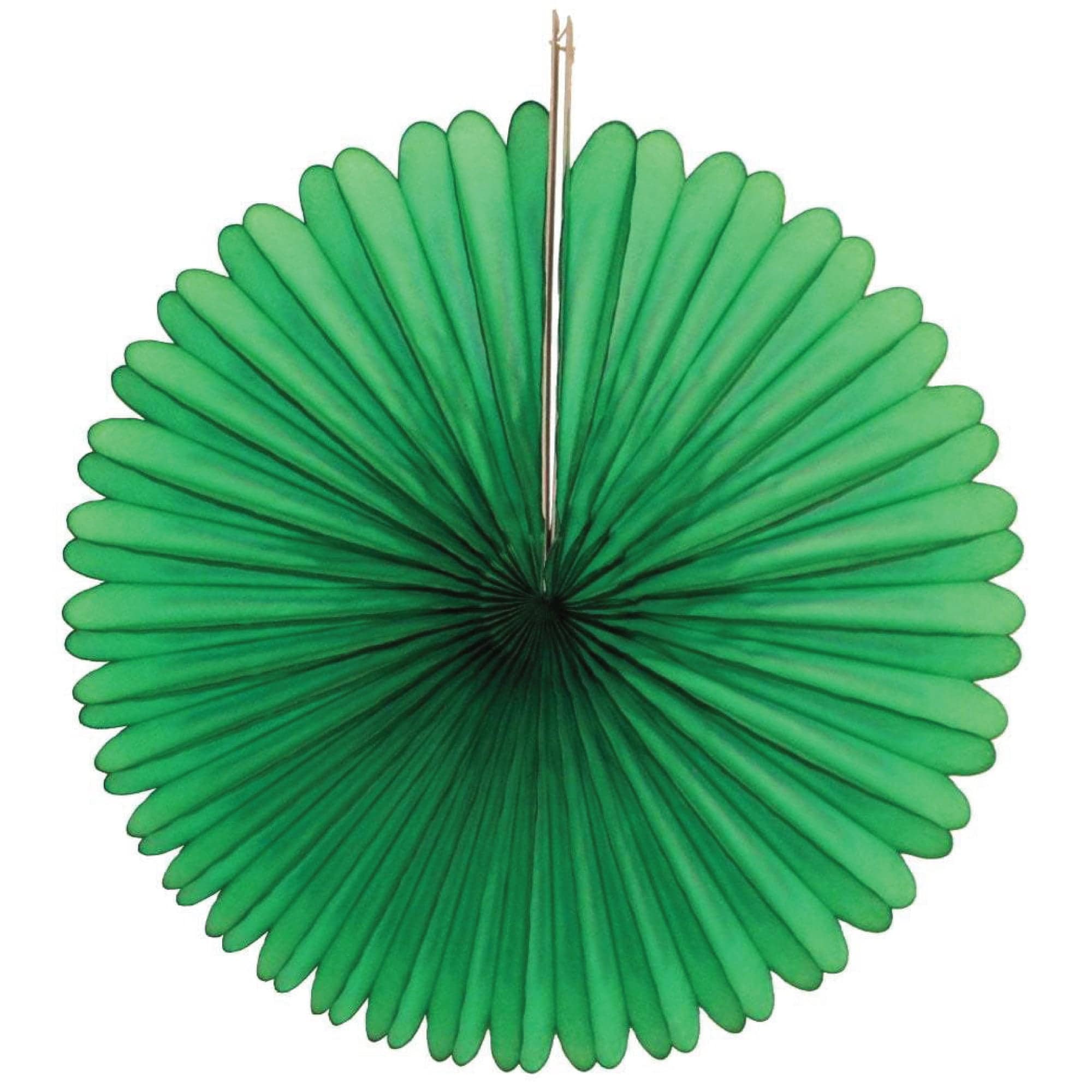 13" Dark Green Tissue Paper Fan | The Party Darling