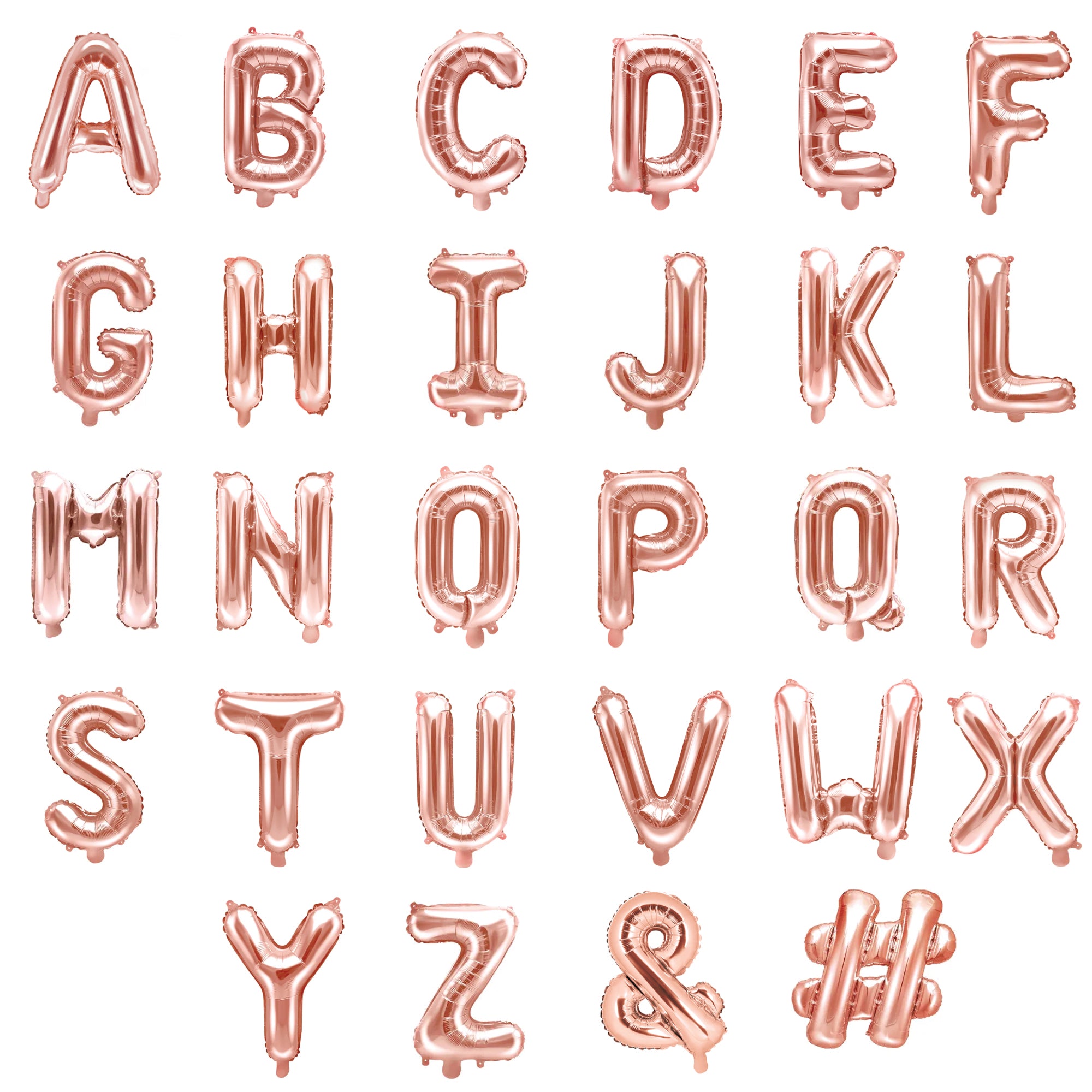 Air-Filled Rose Gold Letter Balloons 14in | The Party Darling