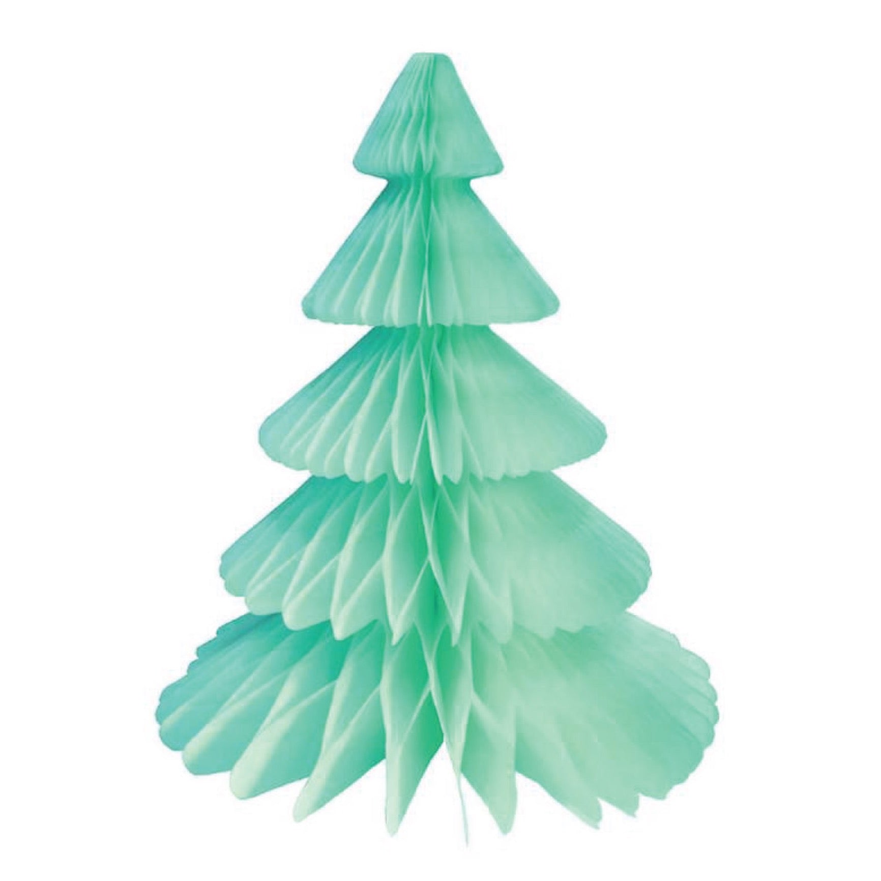 Mint Green Christmas Tree Honeycomb Paper Centerpiece 17in | The Party Darling