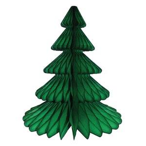 Dark Green Christmas Tree Honeycomb Paper Centerpiece 17in | The Party Darling