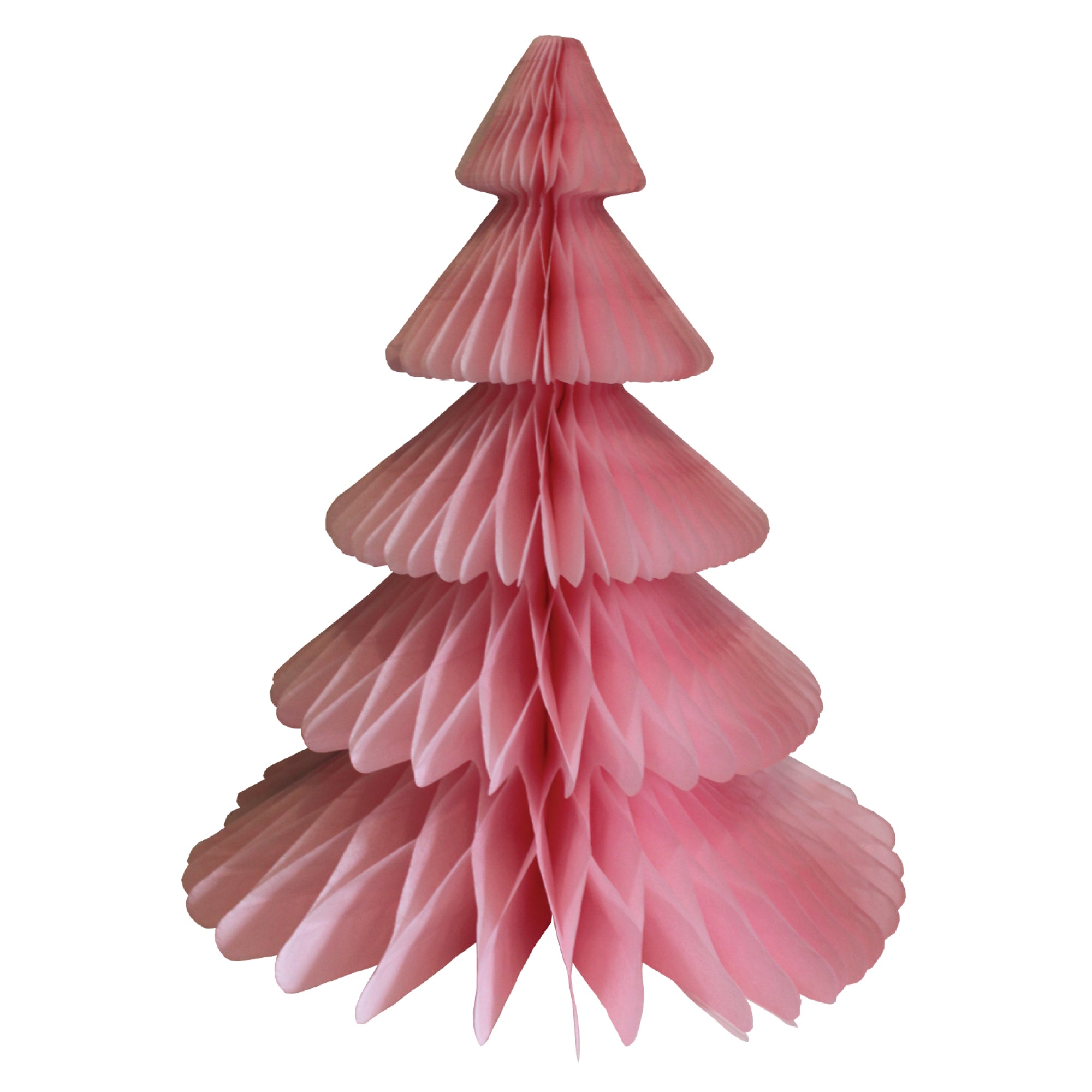 Pink Christmas Tree Honeycomb Paper Centerpiece 17in | The Party Darling
