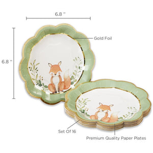 Woodland Baby Shower Dessert Plates