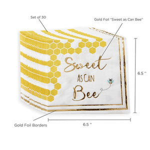 Sweet As Can Bee Lunch Napkins 30ct | The Party Darling
