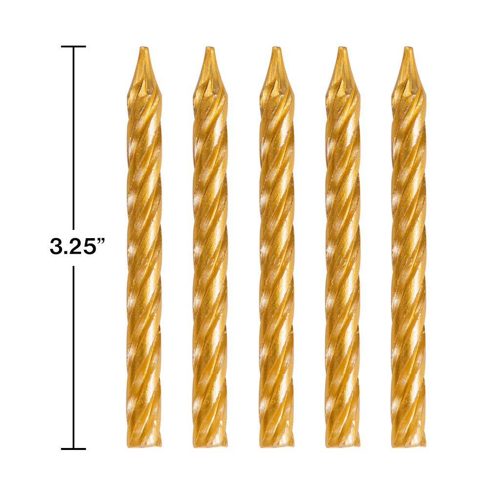 Gold Spiral Birthday Candles | The Party Darling