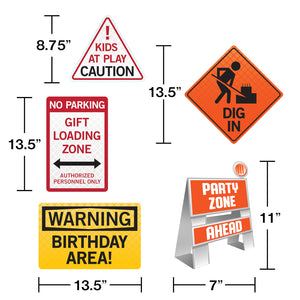 Under Construction Decoration Sign Set - The Party Darling