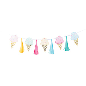 Ice Cream Tassel Banner 6.4ft | The Party Darling