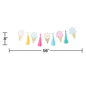 Ice Cream Tassel Banner 6.4ft - The Party Darling