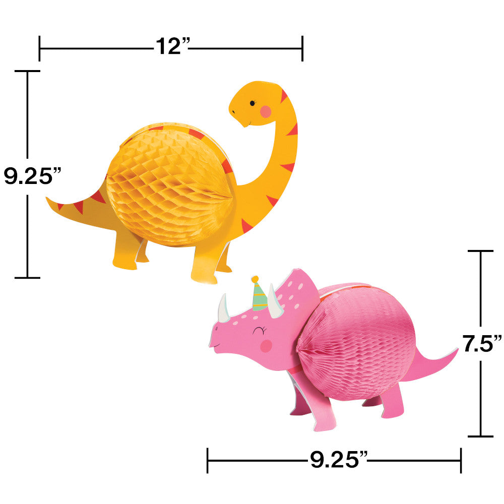 Girl Dinosaur Centerpieces measurements