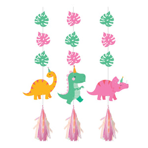 Girl Dinosaur Hanging Decorations | The Party Darling