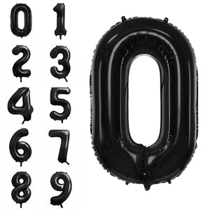 34" Black Giant Number Balloon 0-9 | The Party Darling